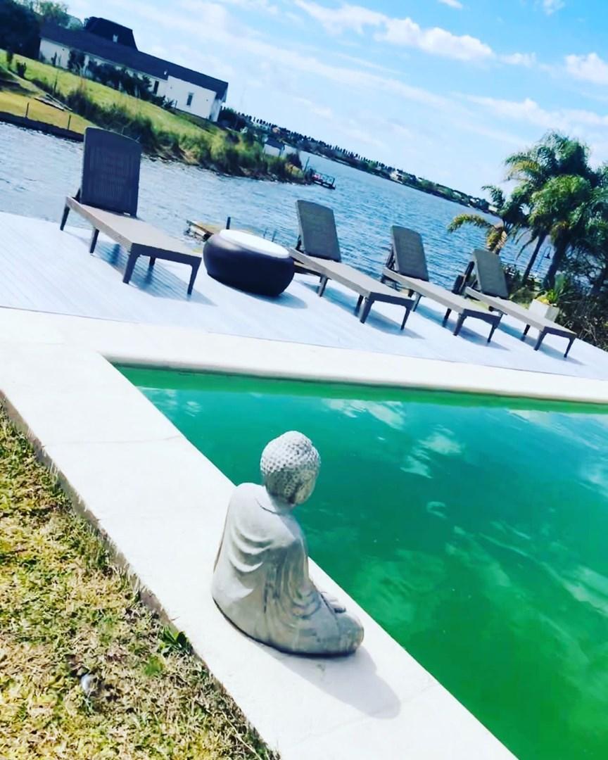 Casa a laguna en alquiler en santa clara, villanueva, tigre