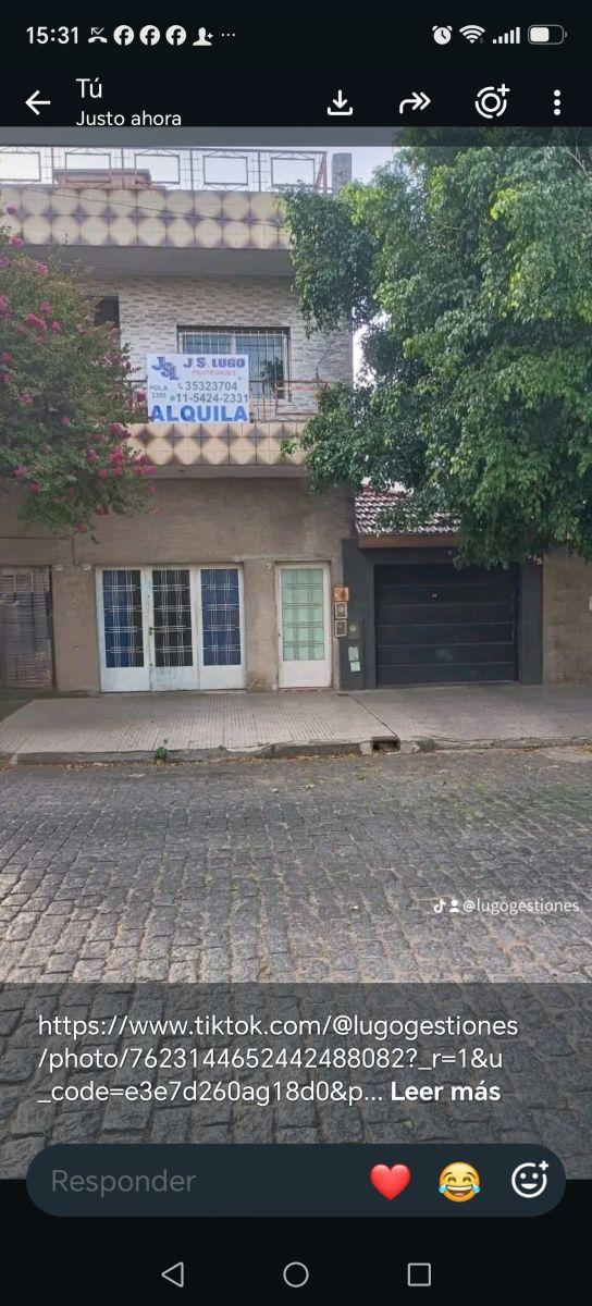 Casa con 3 dorm. y cochera en alquiler en villa lugano